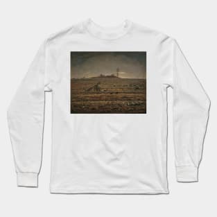 The Plain of Chailly with Harrow and Plough by Jean-Francois Millet Long Sleeve T-Shirt